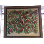 20th Century/Abstract Foliage in Greens and Red/indistinctly signed and inscribed AP IV/print,