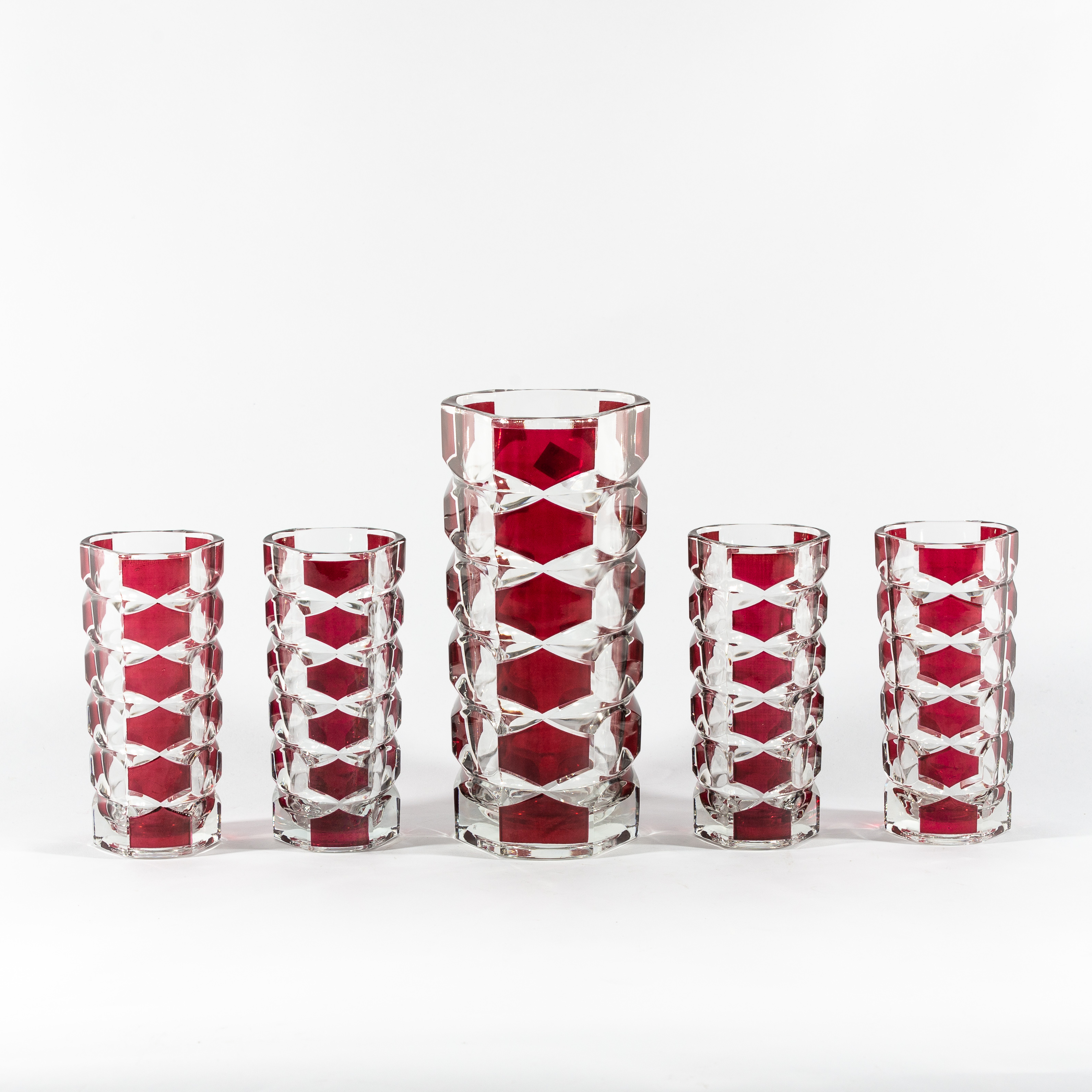 J G Durand, a large 'Windsor Rubis' vase, circa 1970, 25cm high,