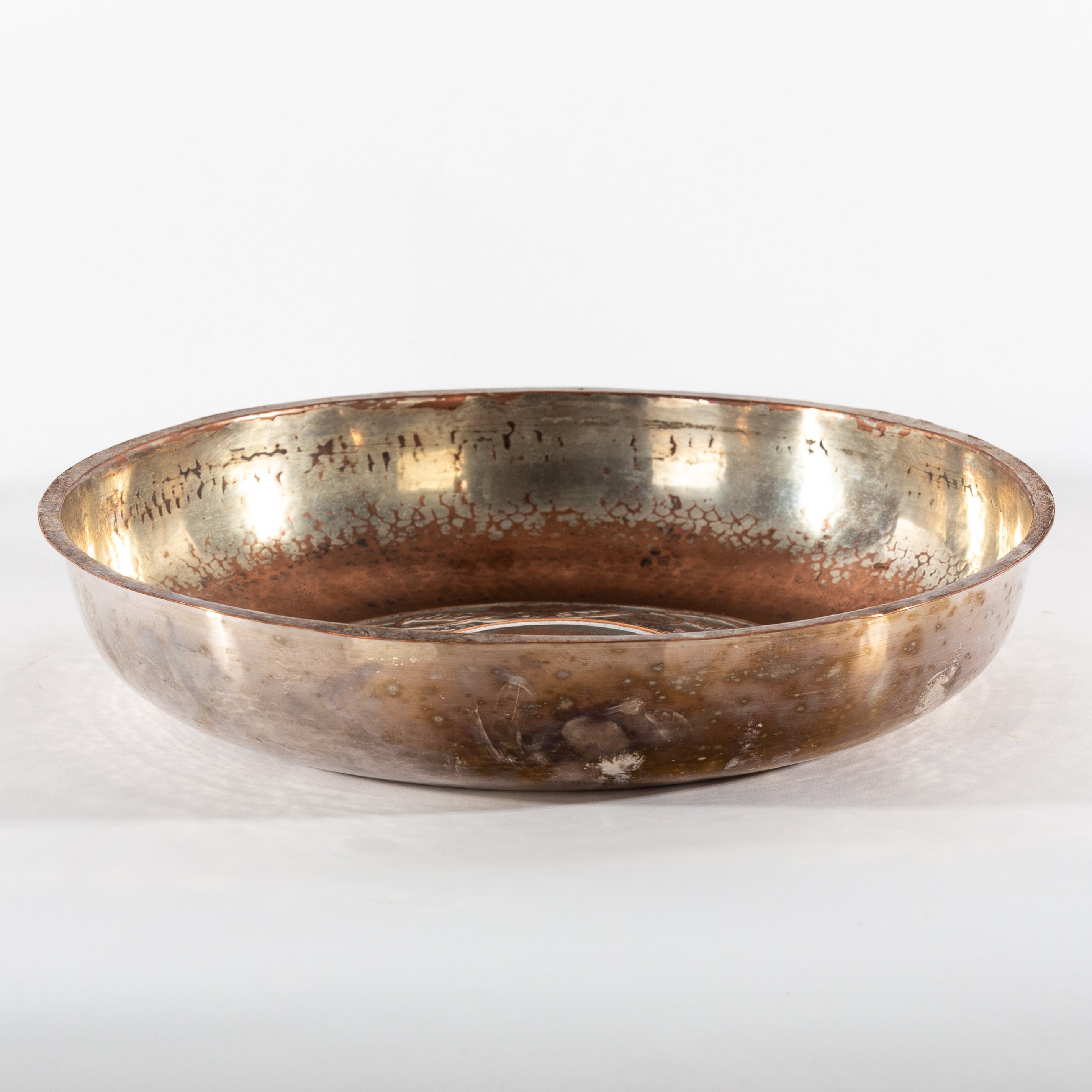 A Duchess of Sutherland Cripples Guild bowl, silver-plated on copper, decorated fruiting vines, 31. - Image 3 of 4