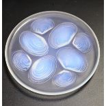 Sabino, a 'Coquilles' glass plate, design of shells in opalescent glass,