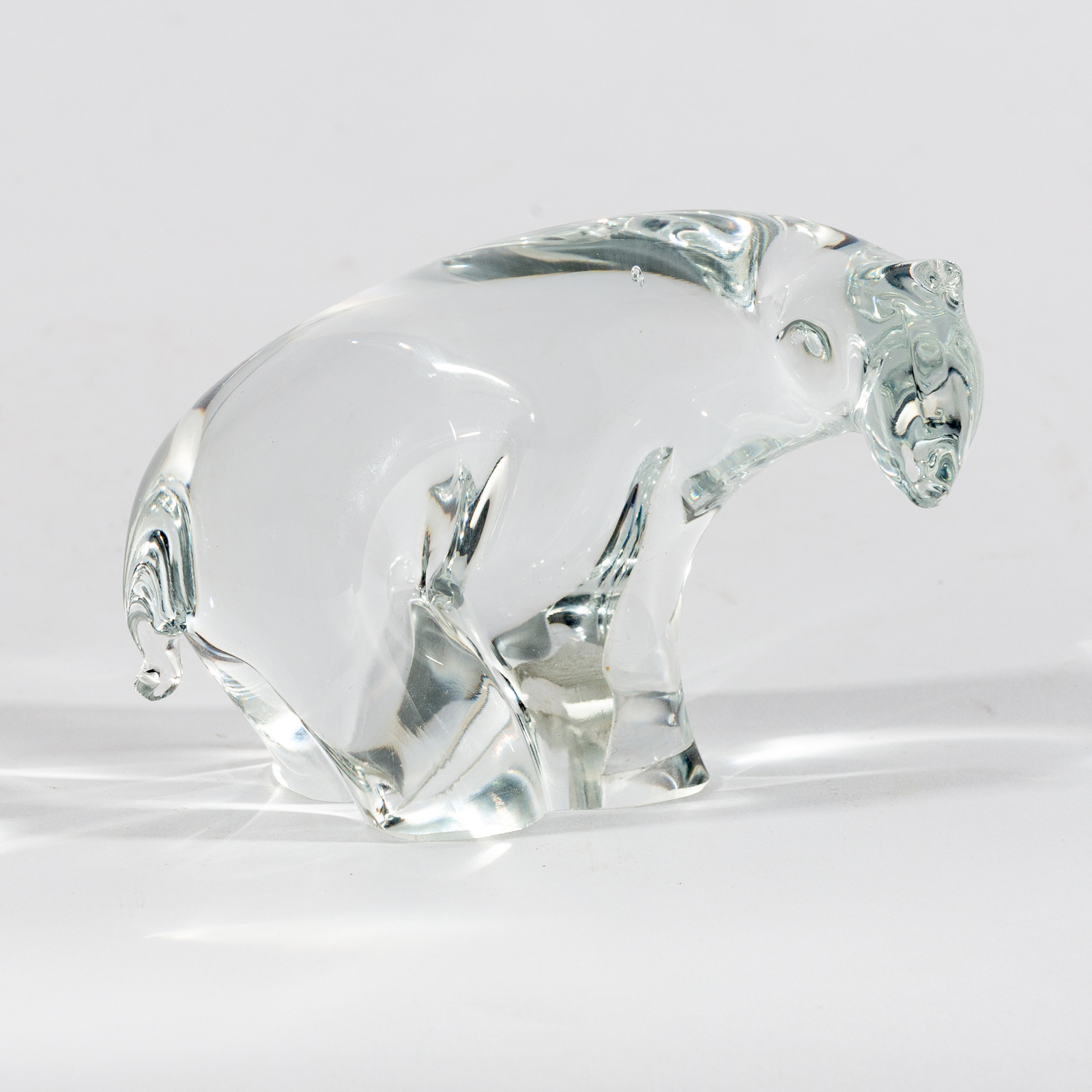 Style of Lalique, a glass vase with bird decoration, - Image 6 of 6