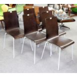 Six stacking chairs,