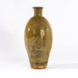 Jim Malone (British, born 1946), a tall stoneware bottle vase,
