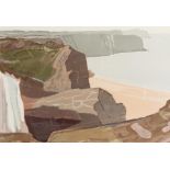 Arthur Charlton (British 1917-2007)/Gower Cliffs/screen print,