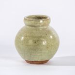 Katharine Pleydell-Bouverie (British 1895-1985), a globular vase in cream crackle glaze,