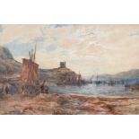 Samuel Bough RSA (British 1822-1878)/A Fishing Fleet at Tarbut, Loch Fyne/signed,