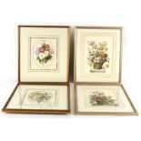 19th Century English School/Floral Studies/a pair/initialled A G and dated 1870/oval watercolours,