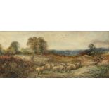 Attributed to R M Barton/Shepherd and Flock/watercolour,