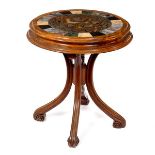 A Victorian specimen marble table,