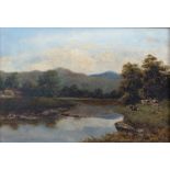 H C Copson/On the Wye, Worcester/inscribed verso and dated 1880/oil on canvas,