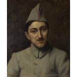 E Bourgeois 1918/Portrait of a Man in Uniform/ oil on canvas, 54.