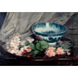 William Somerville Shanks RSA, RSW (Scottish 1864-1951)/The Chinese Bowl/signed/oil on board, 50.