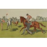 Charles Ancelin (French 1863-1940)/Equestrian Scenes/three pochoir prints,