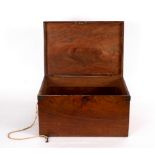 A 19th Century mahogany box with carry handles to each side, 42.