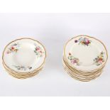 A set of twelve Copeland & Garrett dinner plates and eight soup plates, circa 1840,