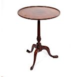 A George III mahogany wine table,