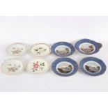 Four Prattware plates,