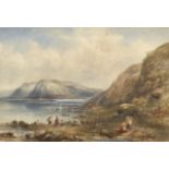 C McArthur/Figures by a Loch/signed and dated '93/watercolour,