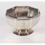 Lot withdrawn -A George I Britannia standard octagonal silver bowl, London 1717,