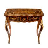 A 19th Century marquetry and gilt metal mounted card table,