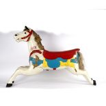 A painted and decorated fairground galloper horse, 110cm high,