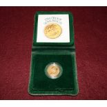 A 1980 proof gold sovereign,