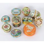 Ten Halcyon Days enamel boxes,