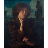 Maurice Greiffenhagen (British 1862-1931)/Portrait of Miss Sybil Waller/half length,