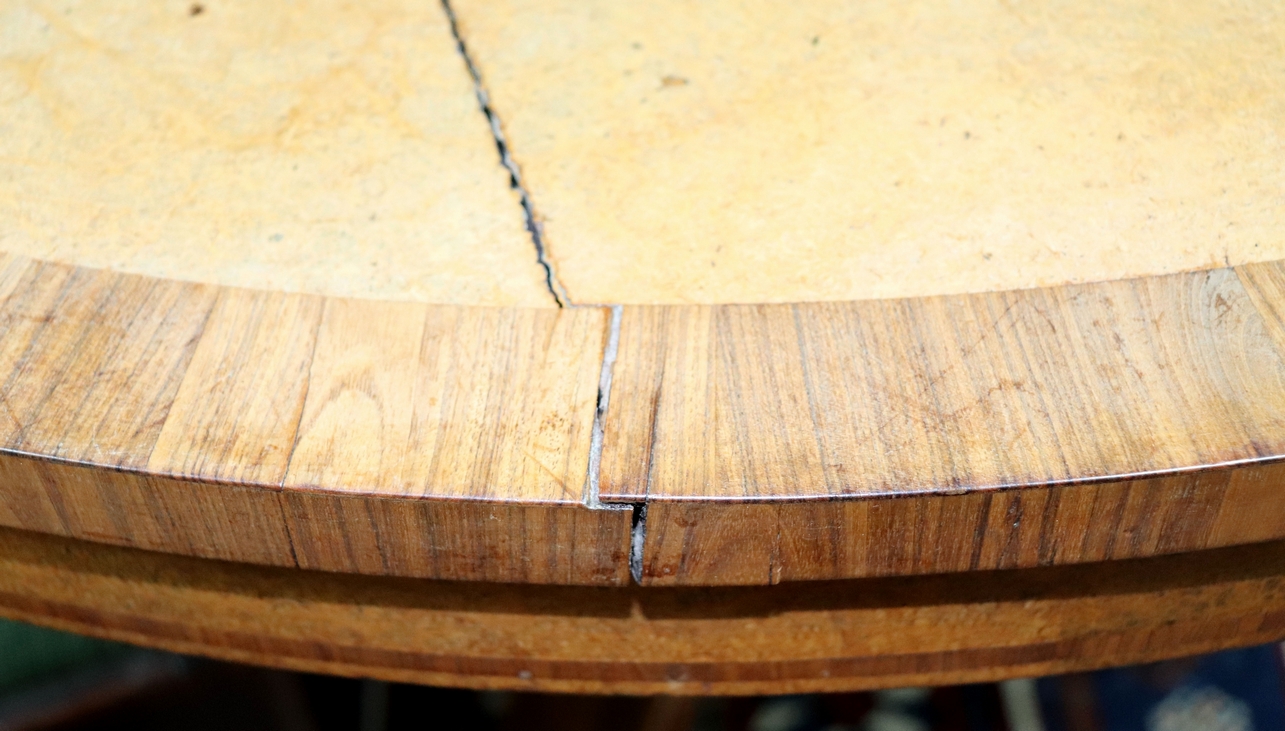 A Victorian burr maple centre table, - Image 5 of 10