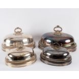 A set of four silver plated food domes, M Boulton & Co,