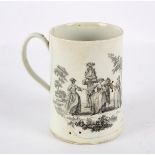 A Worcester tankard, Milking Maids pattern, 12.