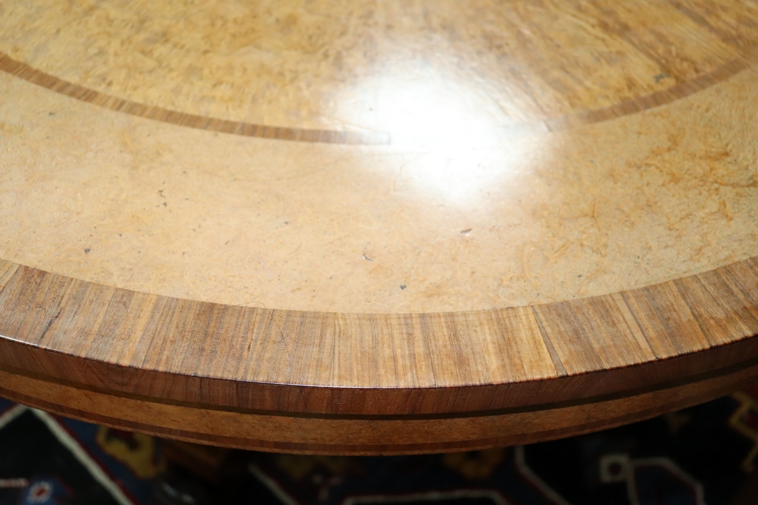 A Victorian burr maple centre table, - Image 7 of 10