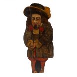 A polychrome pine dummy-board depicting Jeffrey Hudson, 19th Century, dressed in cravat,