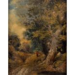 Follower of John Constable/Wooded Landscape/oil on canvas, 20.