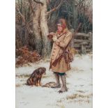 Frank Dadd (British 1851-1929)/Something to Keep Out The Cold/signed and dated 1927/watercolour,