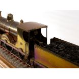 A brass working steam model of a Caledonian Railway Dunalastair 2 class 440 steam locomotive No 779,