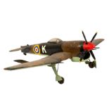 A model Hawker Tempest Mk V airplane,