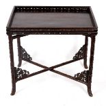 A Chinese hardwood table,