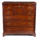 A Regency mahogany chest of four short drawers above three long drawers,