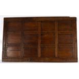 An oak twelve section panel,