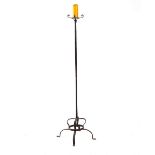 A wrought iron pricket type candlestick,