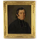 Continental School, Circa 1900/Portrait of a Priest/ oil on canvas, 50.