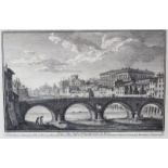 Giovanni Bassi (1550-1621)/Roman Views/six 18th Century engravings,