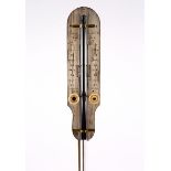 A mid 19th Century barometer by Robert Gogerty, 72 Fleet Street, London,