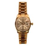 A Rolex Oyster Perpetual Day-Date gentleman's automatic wristwatch with gold bracelet, model 118238,