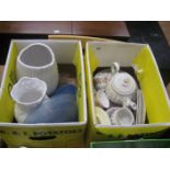 Part tea service etc (2 boxes).