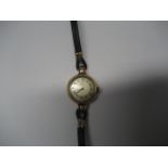 A ladies 9ct gold Record watch.