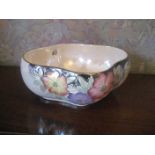 A Maling lustre tube lined floral squat bowl.