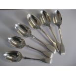 A matched set of 6 silver table spoons, 15oz.