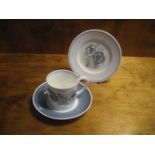 A Wedgewood after Susie Cooper Glen Mist part tea service comprising 6 cups and saucers and 6 side